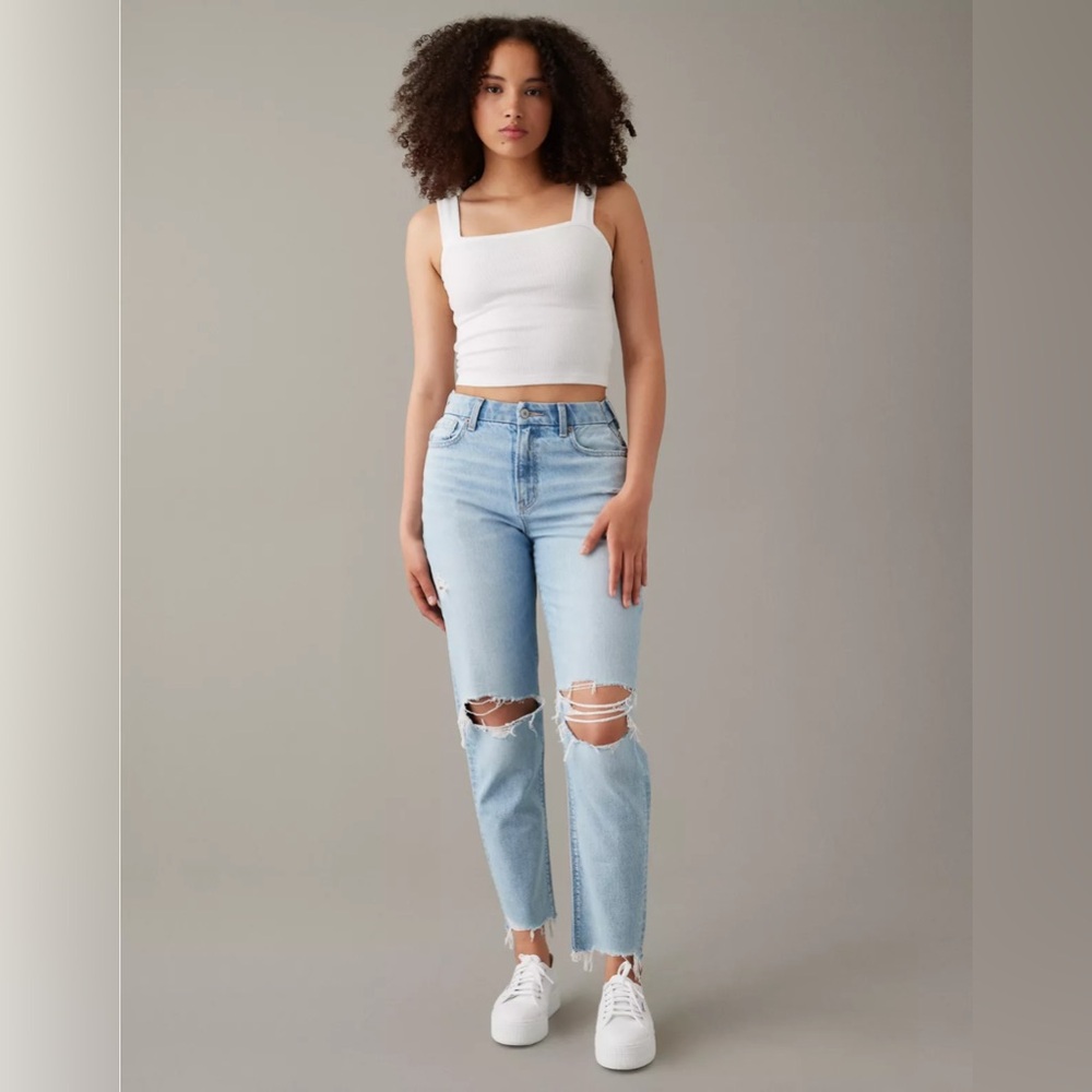 Strigid Curvy Ripped Mom Jean
